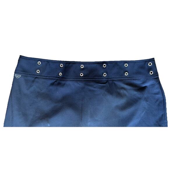 Lauren Ralph Lauren Black Skirt Silver Grommet Waist Detail Size 10/32” Waist - Picture 3 of 5